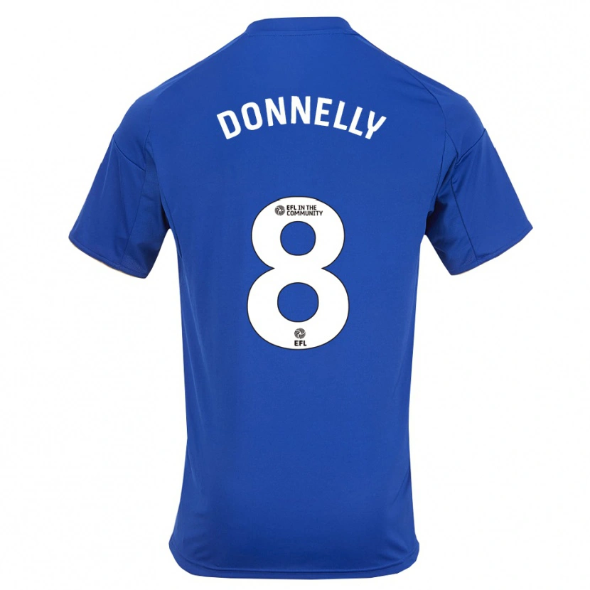 Danxen Niño Camiseta Ryan Donnelly #8 Azul Oro 1ª Equipación 2025/26 La Camisa