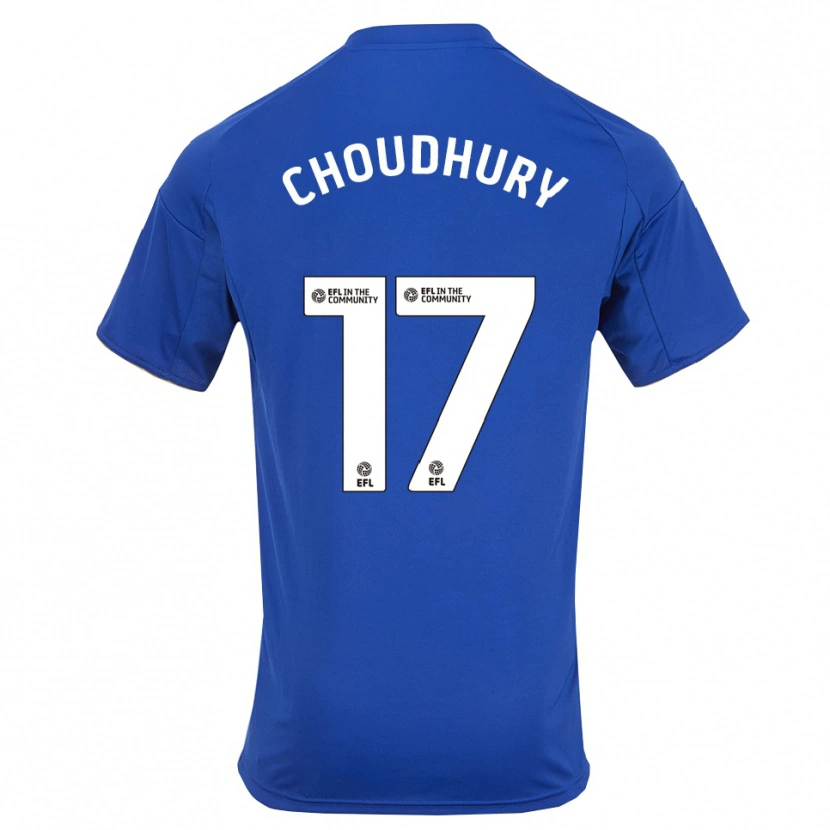 Danxen Niño Camiseta Hamza Choudhury #17 Azul Oro 1ª Equipación 2025/26 La Camisa