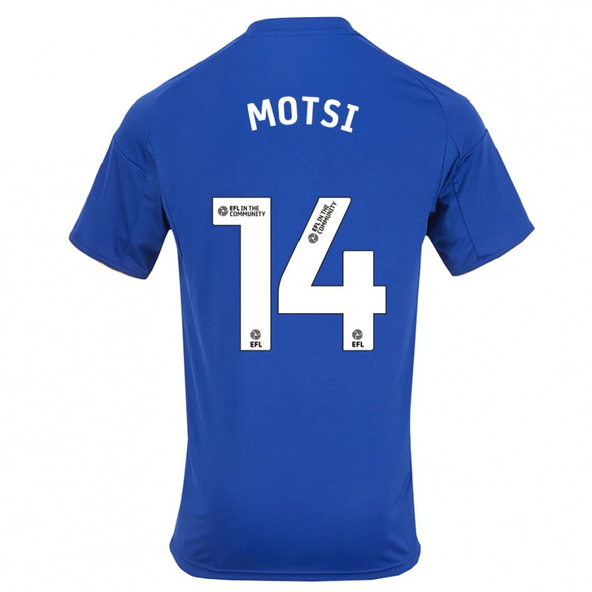 Danxen Niño Camiseta Darren Motsi #14 Azul Oro 1ª Equipación 2025/26 La Camisa