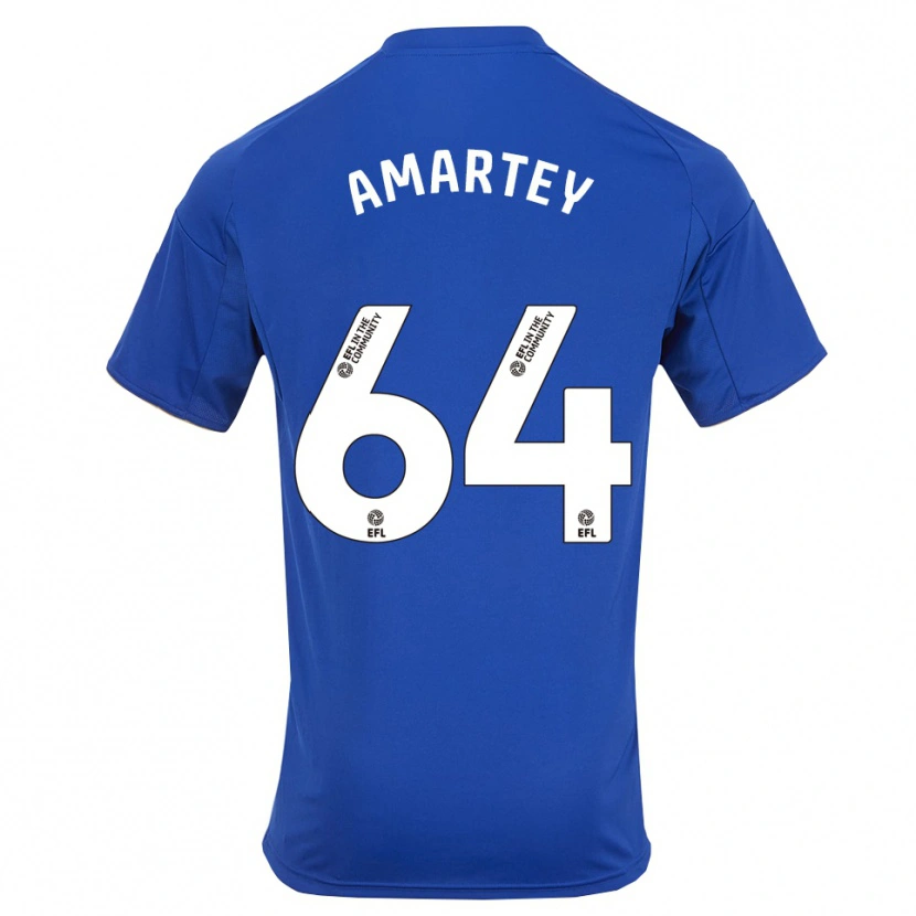 Danxen Niño Camiseta Bobby Amartey #64 Azul Oro 1ª Equipación 2025/26 La Camisa
