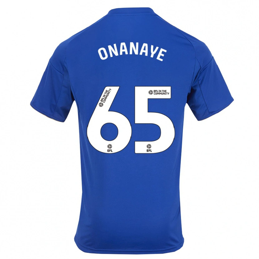 Danxen Niño Camiseta Toby Onanaye #65 Azul Oro 1ª Equipación 2025/26 La Camisa