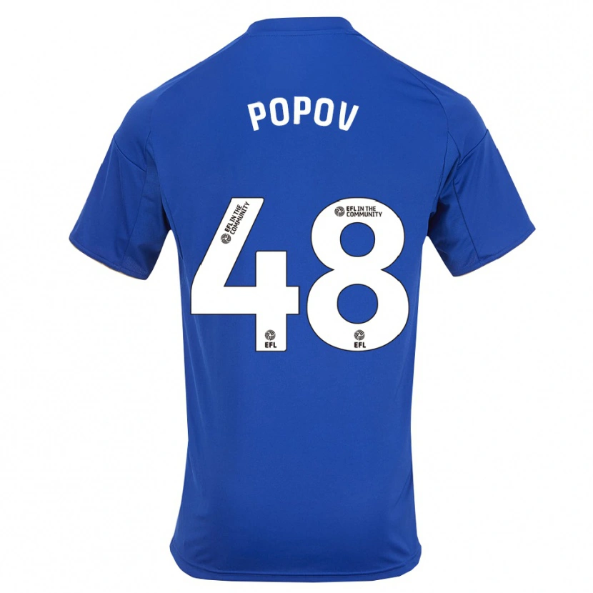 Danxen Niño Camiseta Chris Popov #48 Azul Oro 1ª Equipación 2025/26 La Camisa