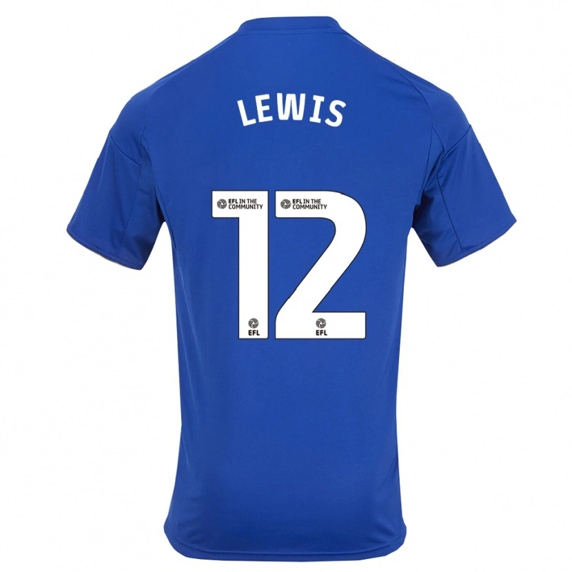 Danxen Niño Camiseta William Lewis #12 Azul Oro 1ª Equipación 2025/26 La Camisa