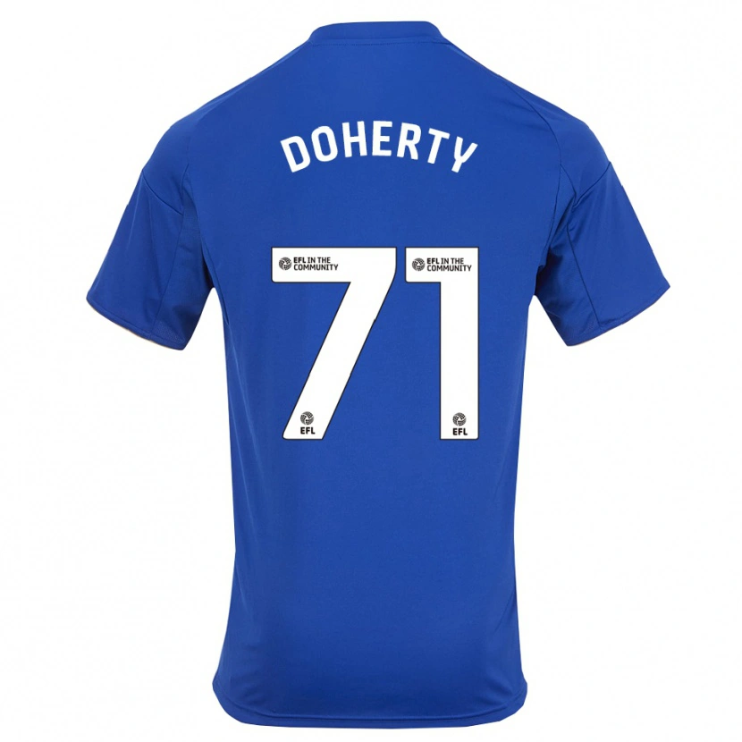 Danxen Niño Camiseta Arlo Doherty #71 Azul Oro 1ª Equipación 2025/26 La Camisa