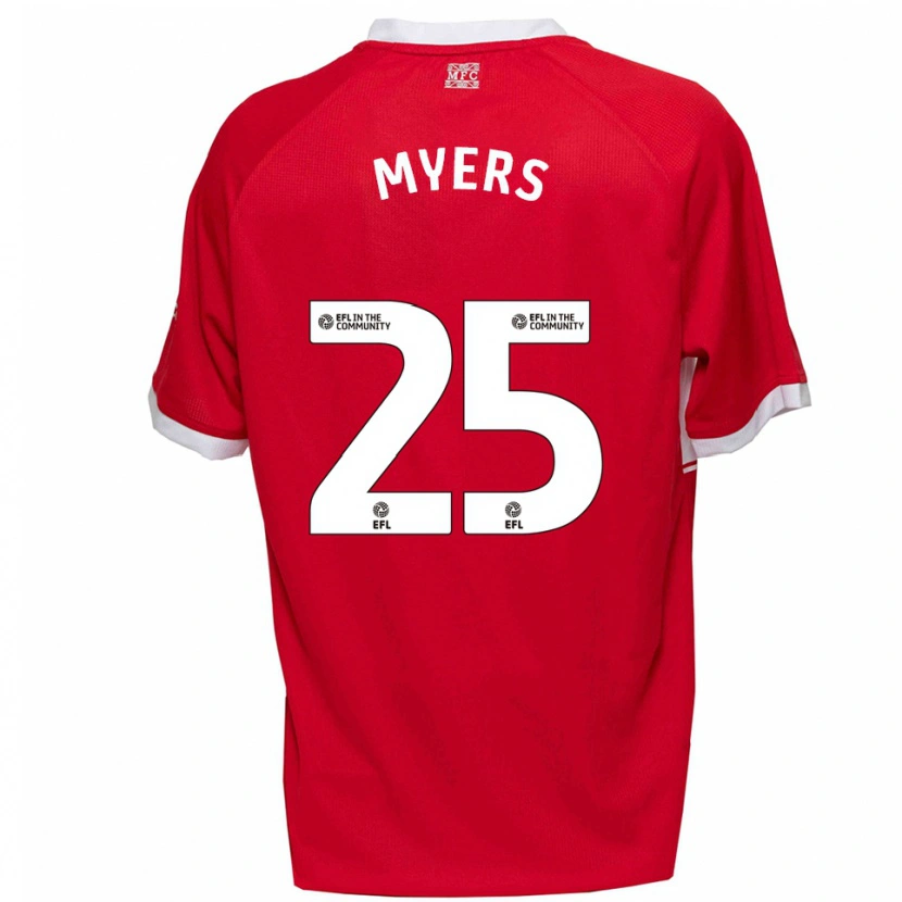 Danxen Niño Camiseta Maddie Myers #25 Rojo Blanco 1ª Equipación 2025/26 La Camisa