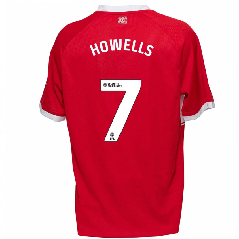 Danxen Niño Camiseta Max Howells #7 Rojo Blanco 1ª Equipación 2025/26 La Camisa