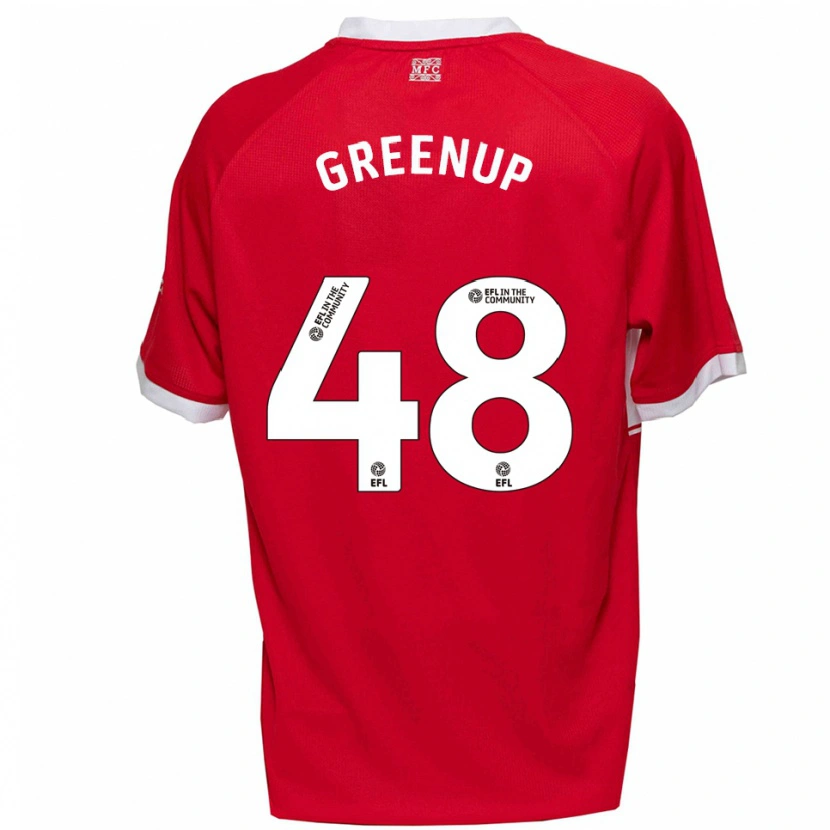 Danxen Niño Camiseta Isaac Greenup #48 Rojo Blanco 1ª Equipación 2025/26 La Camisa