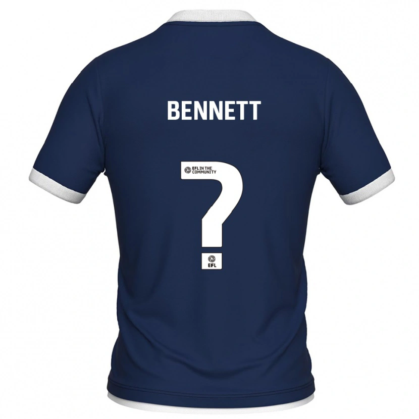 Danxen Niño Camiseta Shay Bennett #0 Azul Marino Blanco 1ª Equipación 2025/26 La Camisa