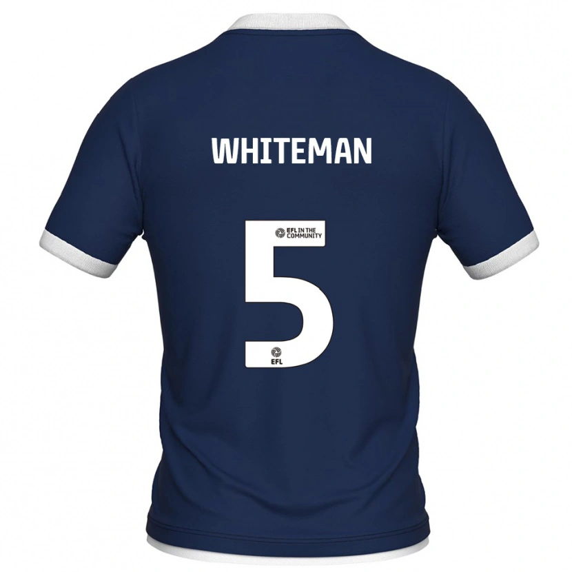 Danxen Niño Camiseta Harvey Whiteman #5 Azul Marino Blanco 1ª Equipación 2025/26 La Camisa