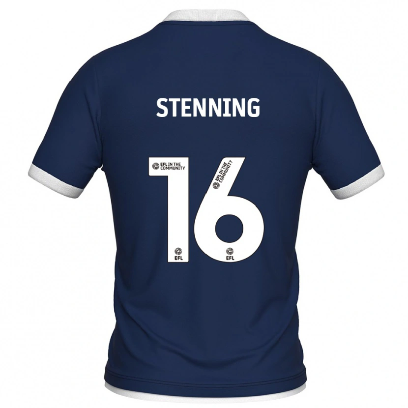 Danxen Niño Camiseta Ellie Stenning #16 Azul Marino Blanco 1ª Equipación 2025/26 La Camisa