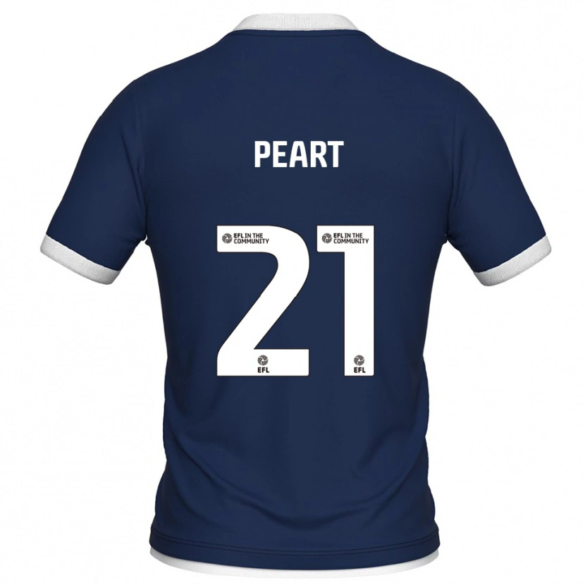Danxen Niño Camiseta Kalani Peart #21 Azul Marino Blanco 1ª Equipación 2025/26 La Camisa
