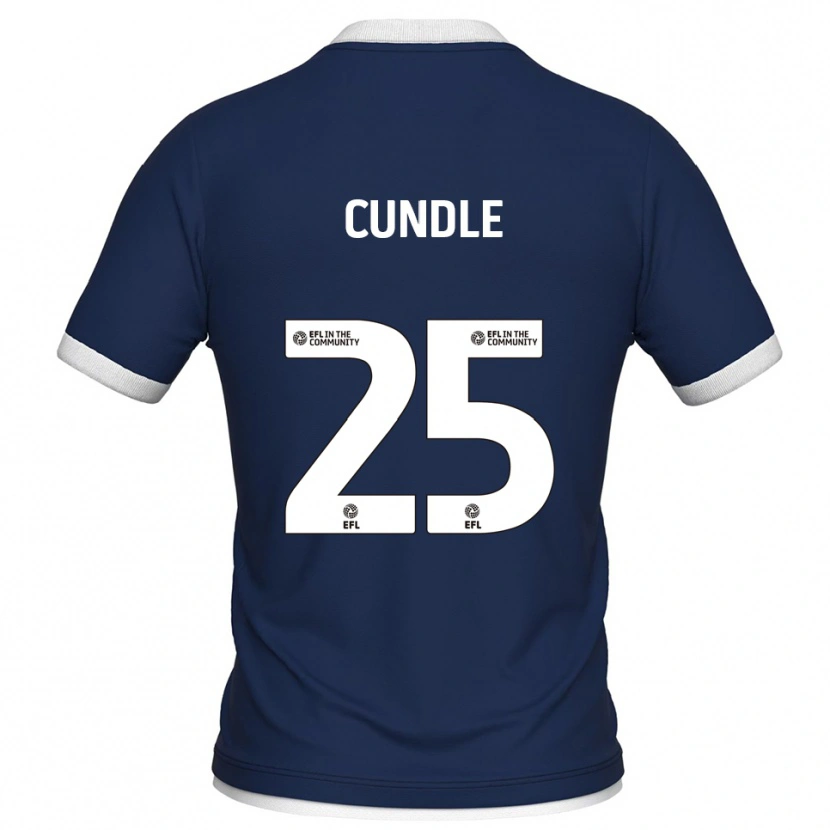 Danxen Niño Camiseta Luke Cundle #25 Azul Marino Blanco 1ª Equipación 2025/26 La Camisa