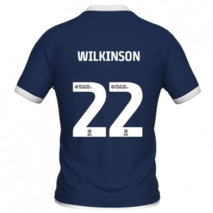Danxen Niño Camiseta Chloe Wilkinson #22 Azul Marino Blanco 1ª Equipación 2025/26 La Camisa
