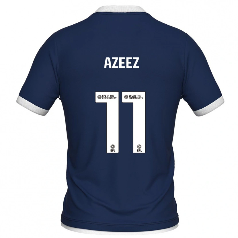 Danxen Niño Camiseta Femi Azeez #11 Azul Marino Blanco 1ª Equipación 2025/26 La Camisa