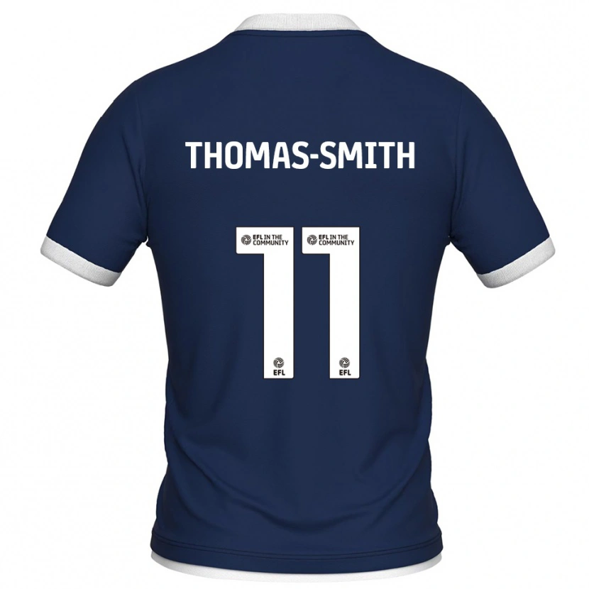Danxen Niño Camiseta Jaydon Thomas-Smith #11 Azul Marino Blanco 1ª Equipación 2025/26 La Camisa