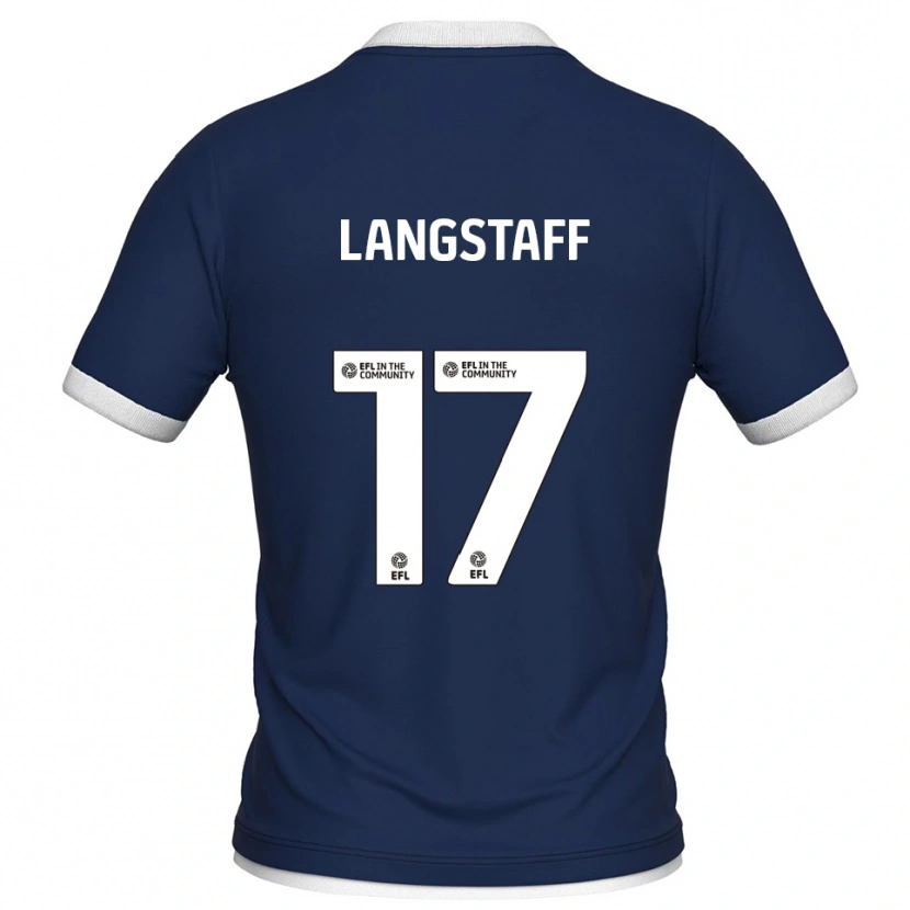 Danxen Niño Camiseta Macaulay Langstaff #17 Azul Marino Blanco 1ª Equipación 2025/26 La Camisa