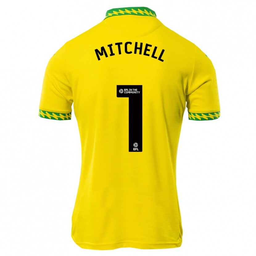 Danxen Niño Camiseta Rylee Mitchell #1 Blanco Verde 1ª Equipación 2025/26 La Camisa