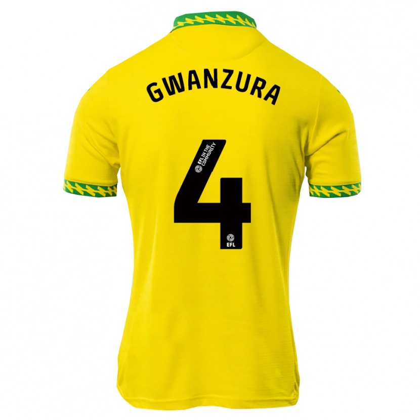 Danxen Niño Camiseta Takudzwa Gwanzura #4 Blanco Verde 1ª Equipación 2025/26 La Camisa