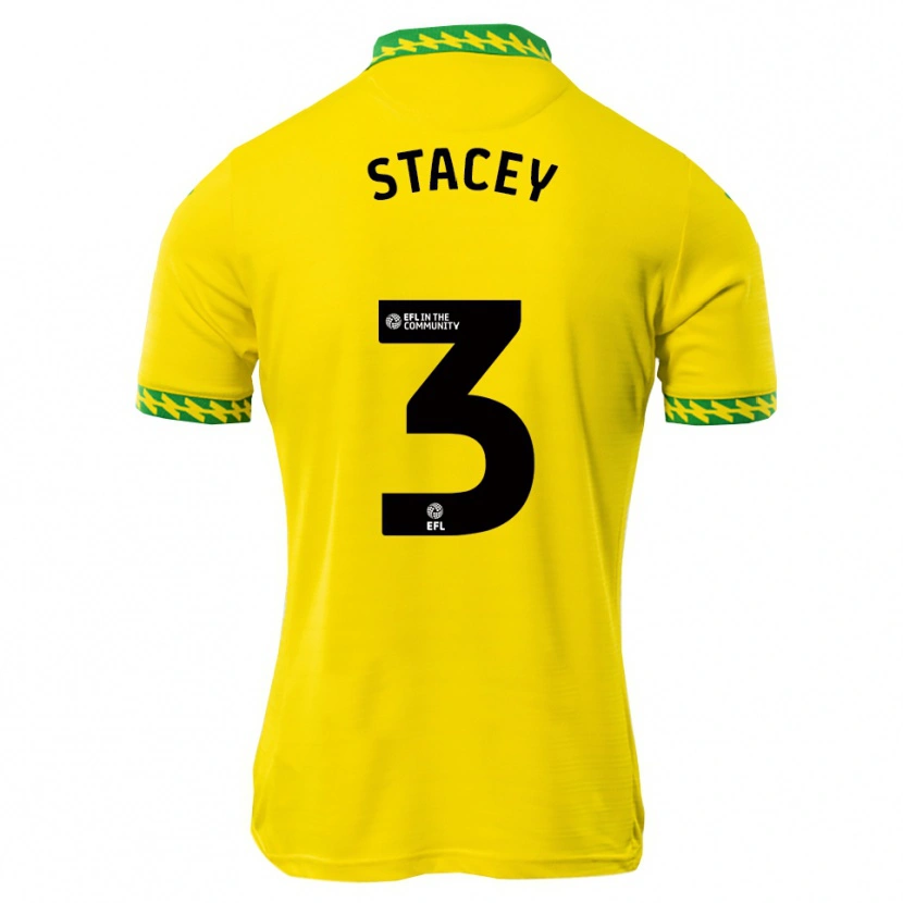 Danxen Niño Camiseta Jack Stacey #3 Blanco Verde 1ª Equipación 2025/26 La Camisa