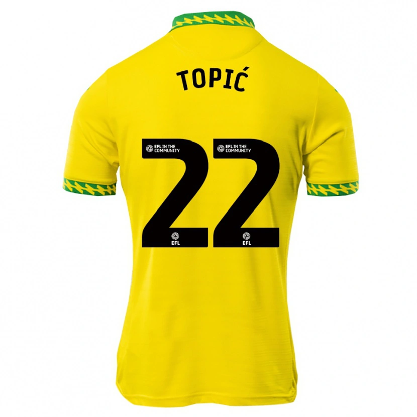 Danxen Niño Camiseta Mirko Topić #22 Blanco Verde 1ª Equipación 2025/26 La Camisa