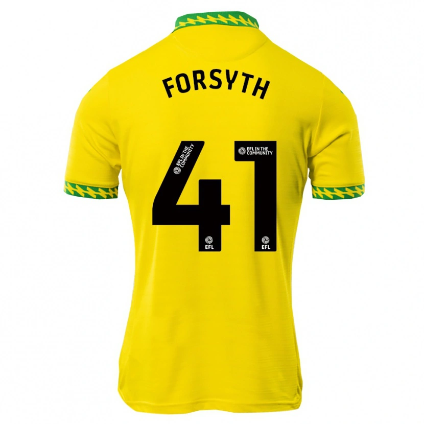 Danxen Niño Camiseta Gabe Forsyth #41 Blanco Verde 1ª Equipación 2025/26 La Camisa