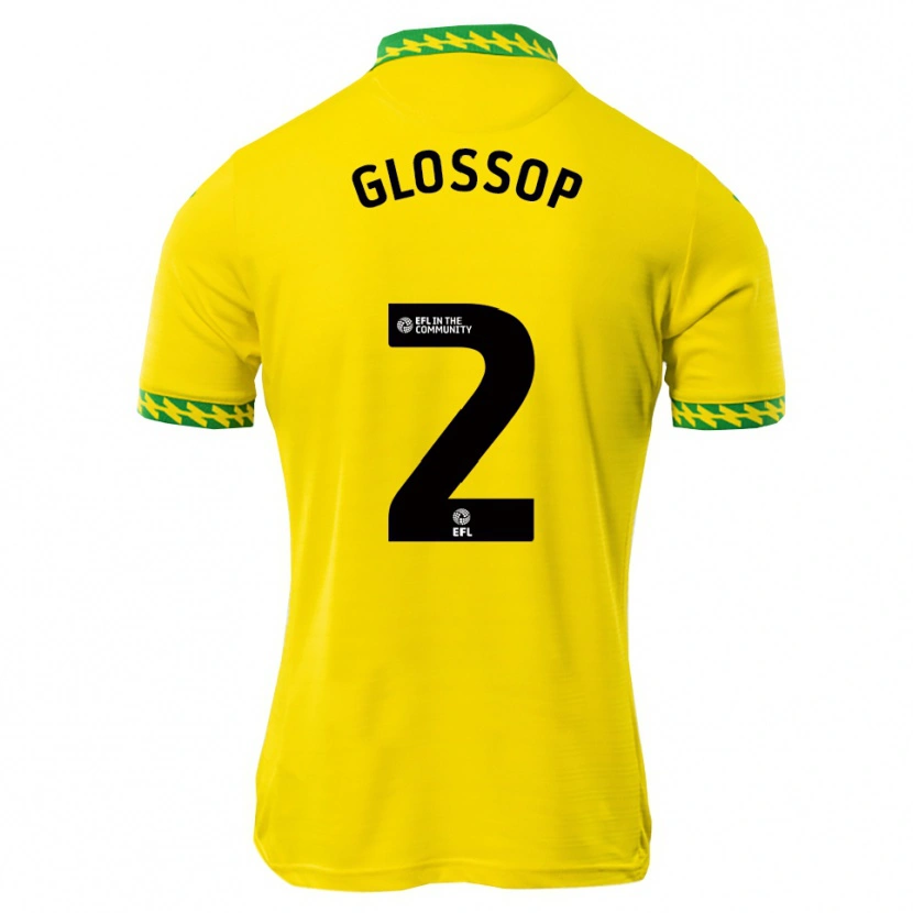 Danxen Niño Camiseta Jake Glossop #2 Blanco Verde 1ª Equipación 2025/26 La Camisa