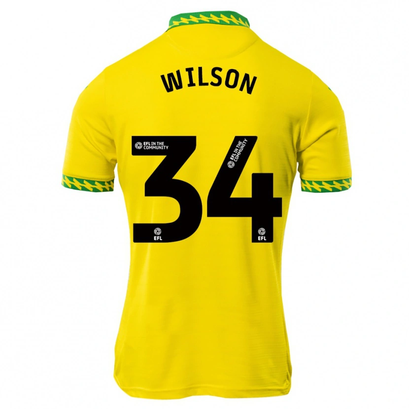 Danxen Niño Camiseta Drew Wilson #34 Blanco Verde 1ª Equipación 2025/26 La Camisa