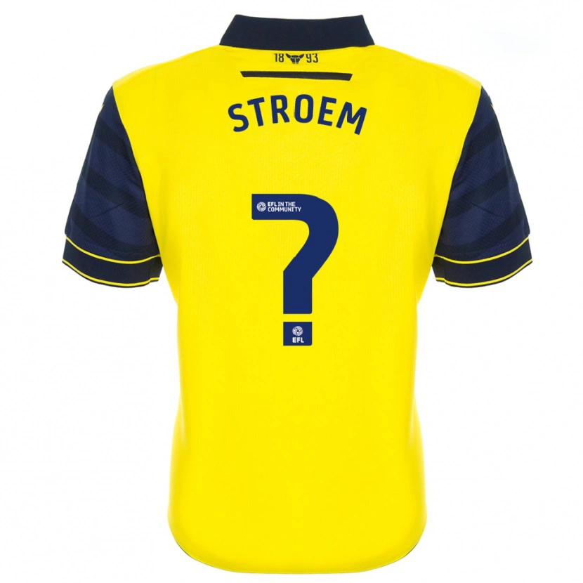 Danxen Niño Camiseta Lena Stroem #0 Amarillo Azul Marino 1ª Equipación 2025/26 La Camisa