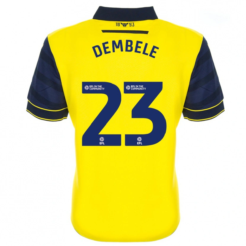 Danxen Niño Camiseta Siriki Dembélé #23 Amarillo Azul Marino 1ª Equipación 2025/26 La Camisa