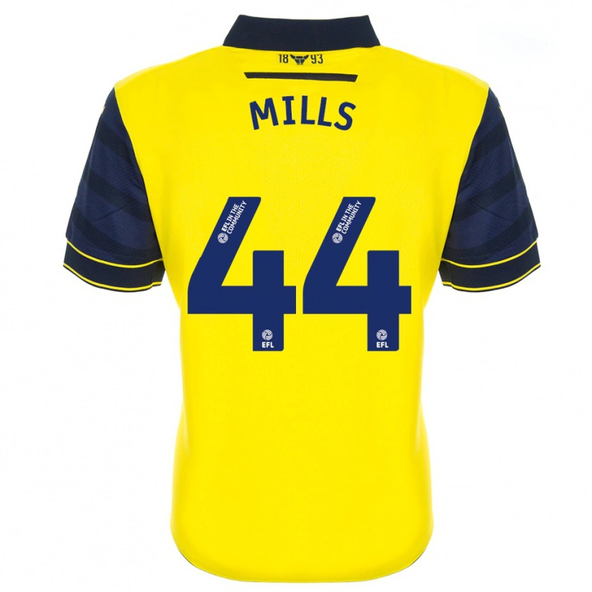Danxen Niño Camiseta Stanley Mills #44 Amarillo Azul Marino 1ª Equipación 2025/26 La Camisa