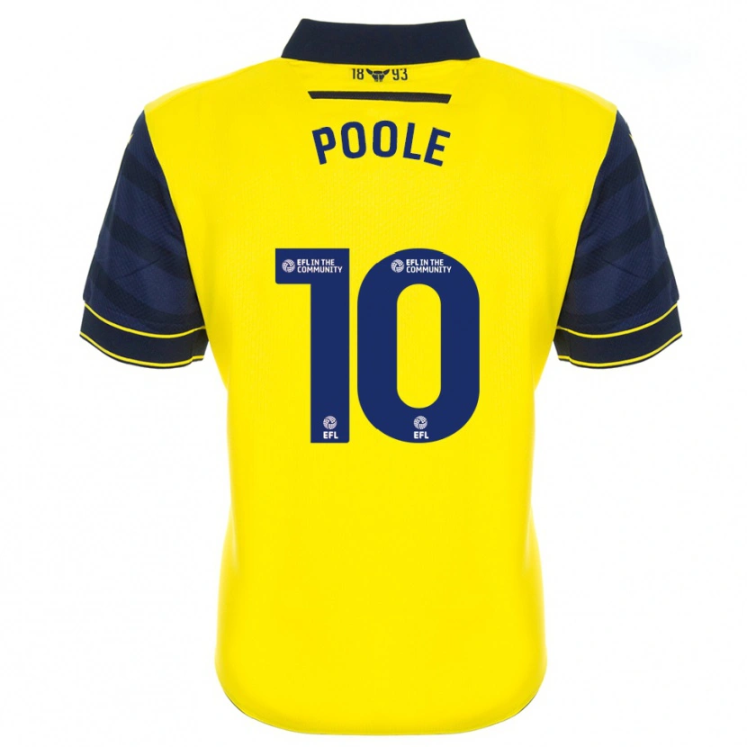 Danxen Niño Camiseta Pheobie Poole #10 Amarillo Azul Marino 1ª Equipación 2025/26 La Camisa