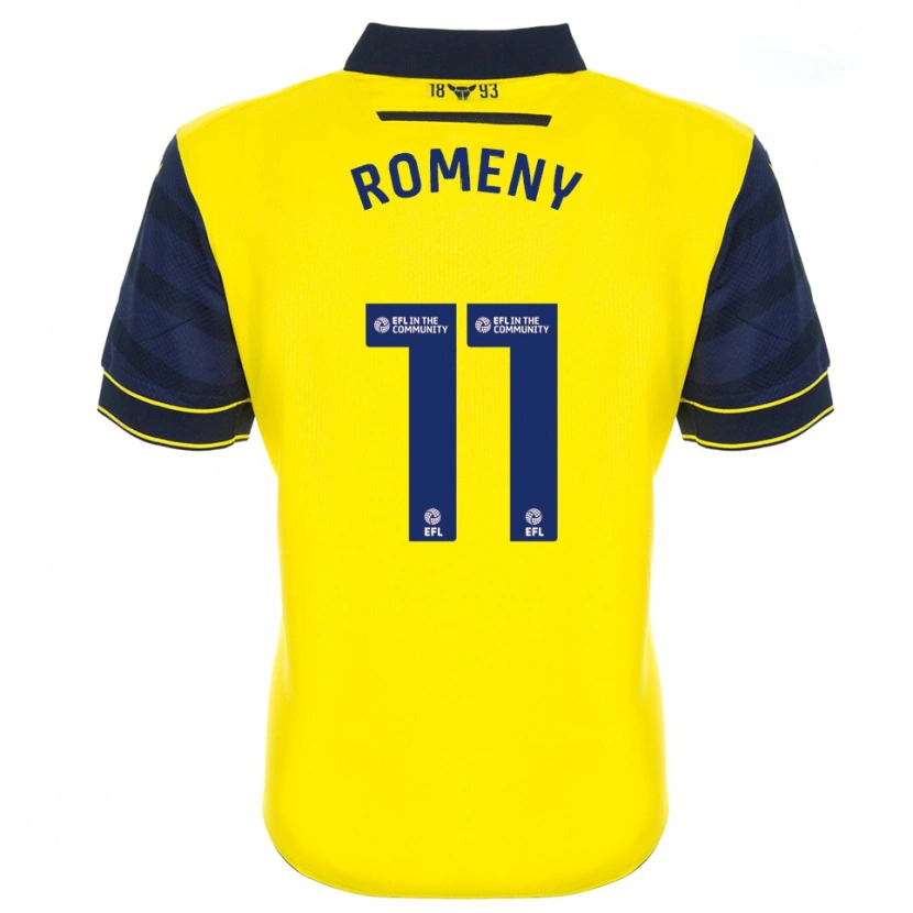 Danxen Niño Camiseta Ole Romeny #11 Amarillo Azul Marino 1ª Equipación 2025/26 La Camisa