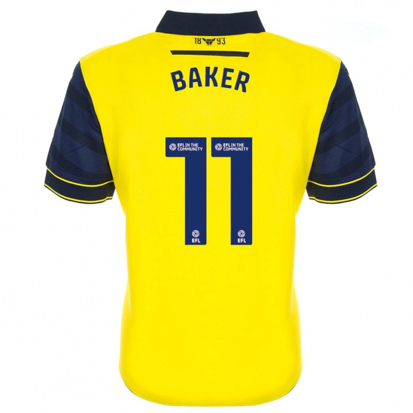 Danxen Niño Camiseta Sophie Baker #11 Amarillo Azul Marino 1ª Equipación 2025/26 La Camisa