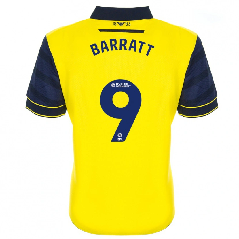 Danxen Niño Camiseta Zoe Barratt #9 Amarillo Azul Marino 1ª Equipación 2025/26 La Camisa