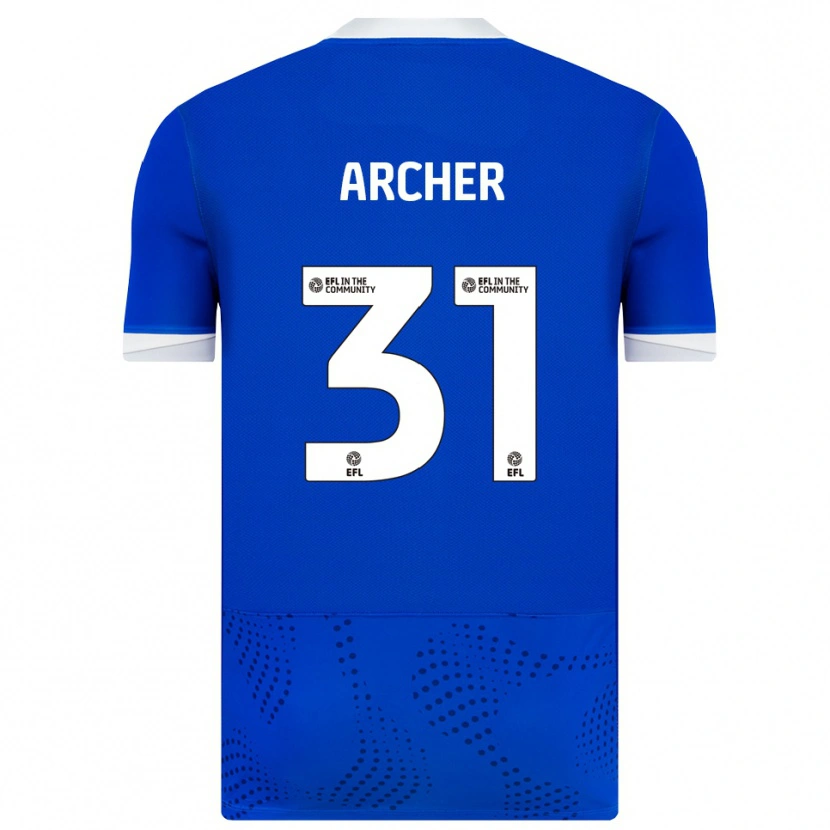 Danxen Niño Camiseta Jordan Archer #31 Azul Blanco 1ª Equipación 2025/26 La Camisa