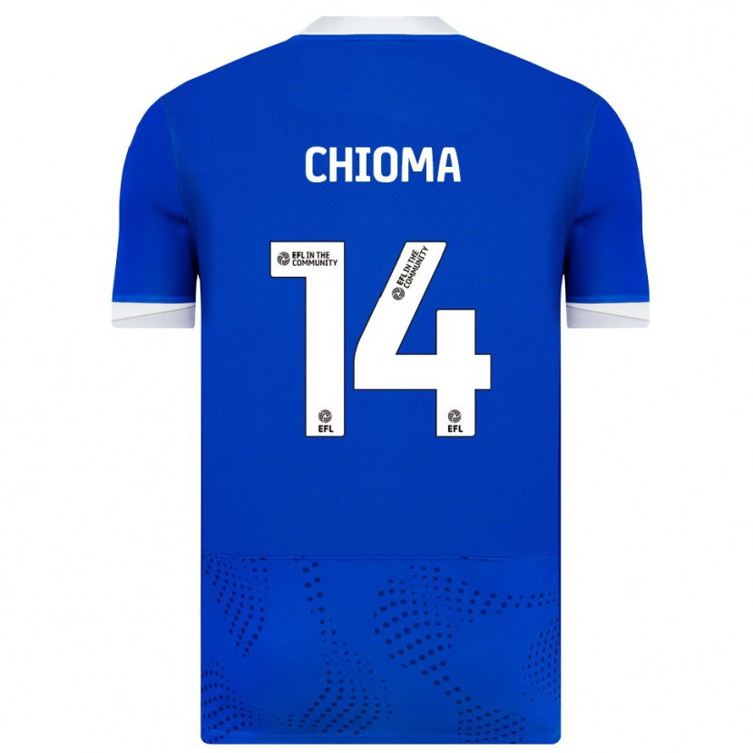 Danxen Niño Camiseta Nathaniel Chioma #14 Azul Blanco 1ª Equipación 2025/26 La Camisa