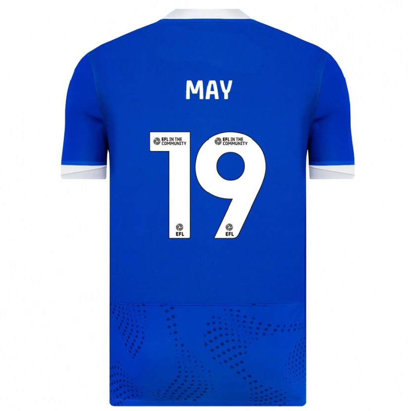 Danxen Niño Camiseta Connor May #19 Azul Blanco 1ª Equipación 2025/26 La Camisa