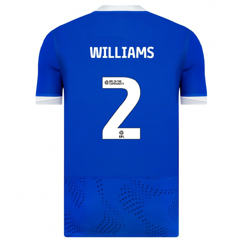 Danxen Niño Camiseta Jordan Williams #2 Azul Blanco 1ª Equipación 2025/26 La Camisa