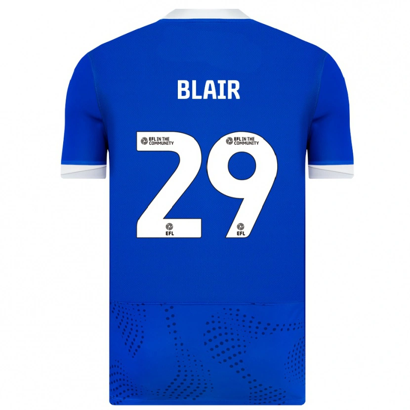 Danxen Niño Camiseta Harvey Blair #29 Azul Blanco 1ª Equipación 2025/26 La Camisa