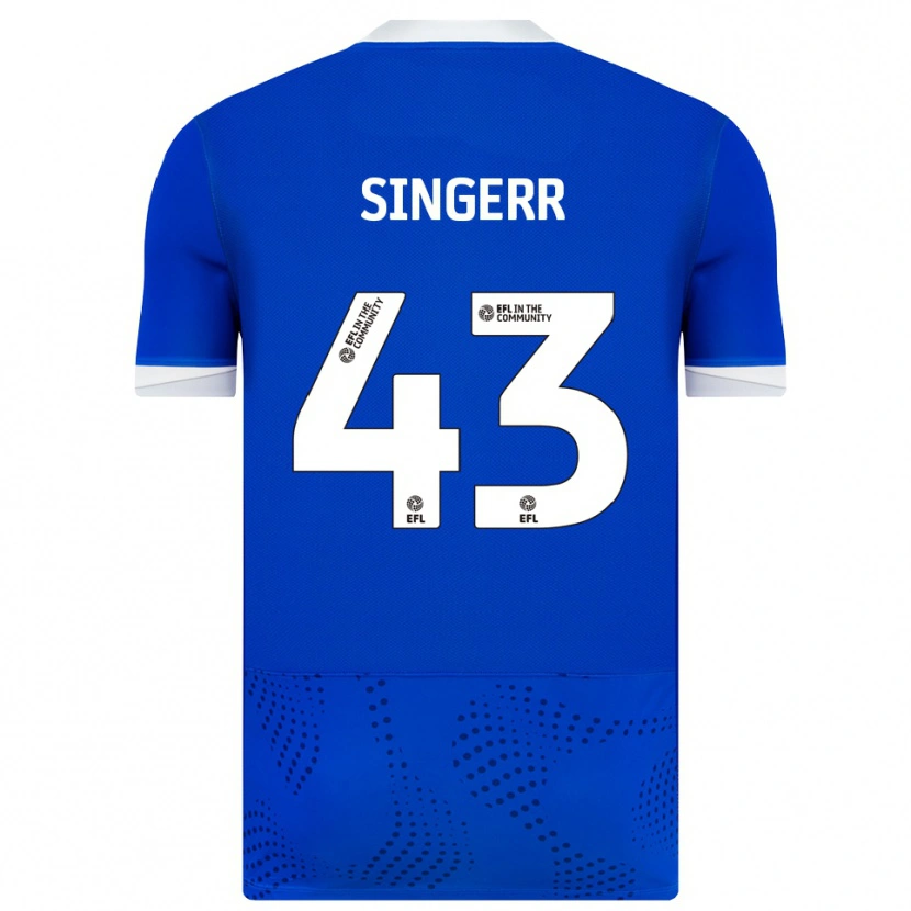 Danxen Niño Camiseta Olutayo Singerr #43 Azul Blanco 1ª Equipación 2025/26 La Camisa