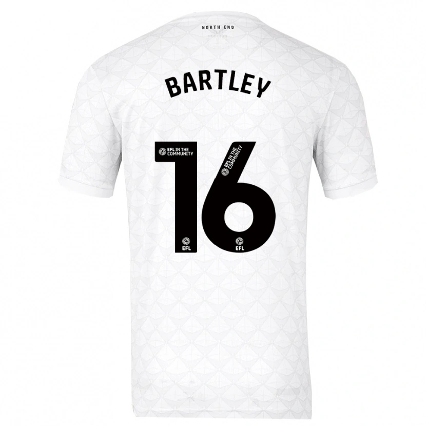 Danxen Niño Camiseta Melanie Bartley #16 Blanco Rojo 1ª Equipación 2025/26 La Camisa