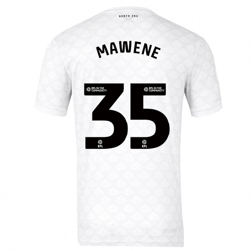 Danxen Niño Camiseta Noah Mawene #35 Blanco Rojo 1ª Equipación 2025/26 La Camisa