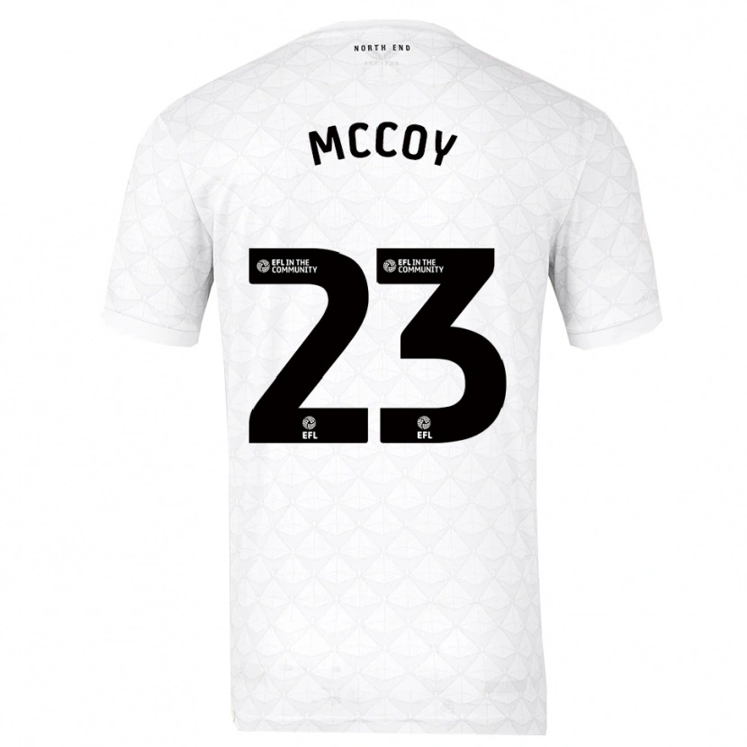 Danxen Niño Camiseta Faye Mccoy #23 Blanco Rojo 1ª Equipación 2025/26 La Camisa
