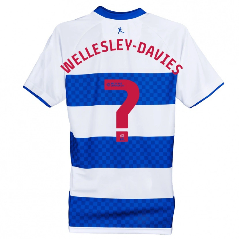 Danxen Niño Camiseta Lilly Wellesley-Davies #0 Azul Blanco 1ª Equipación 2025/26 La Camisa