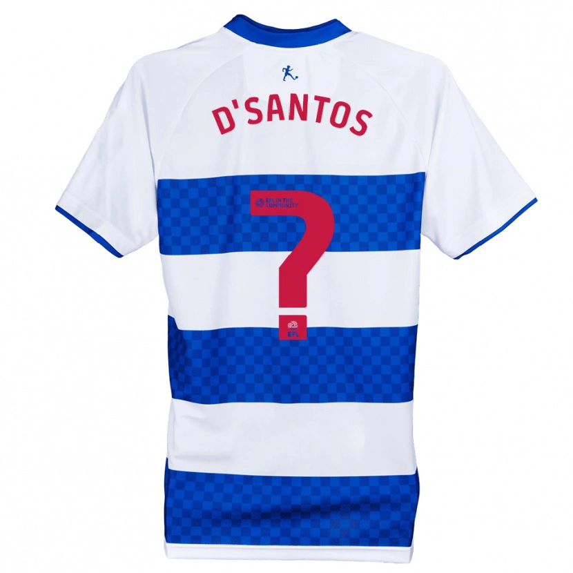 Danxen Niño Camiseta Meila D'santos #0 Azul Blanco 1ª Equipación 2025/26 La Camisa