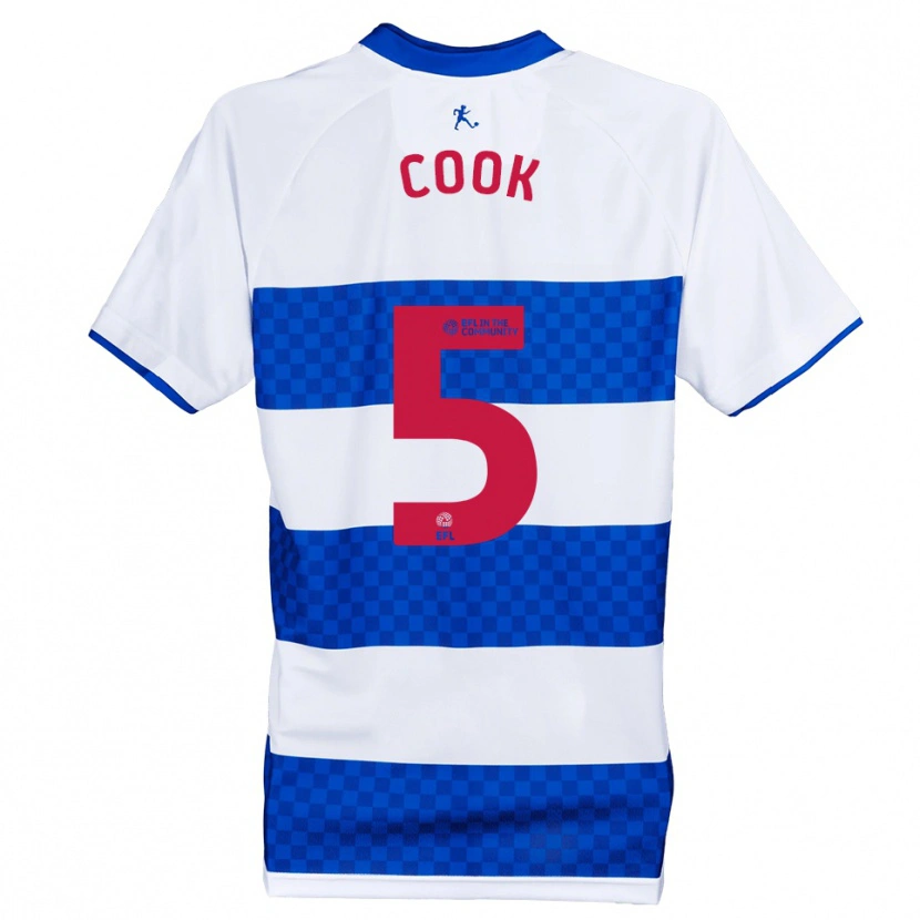 Danxen Niño Camiseta Steve Cook #5 Azul Blanco 1ª Equipación 2025/26 La Camisa