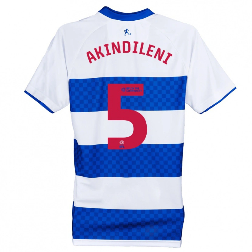 Danxen Niño Camiseta Timothy Akindileni #5 Azul Blanco 1ª Equipación 2025/26 La Camisa
