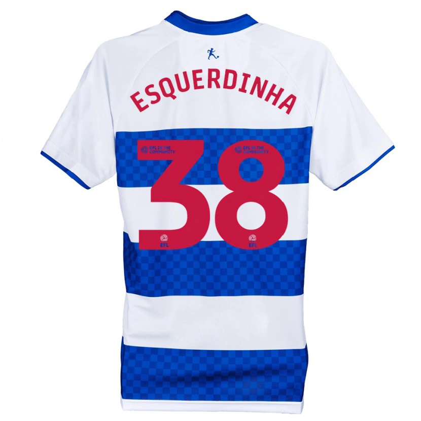 Danxen Niño Camiseta Esquerdinha #38 Azul Blanco 1ª Equipación 2025/26 La Camisa