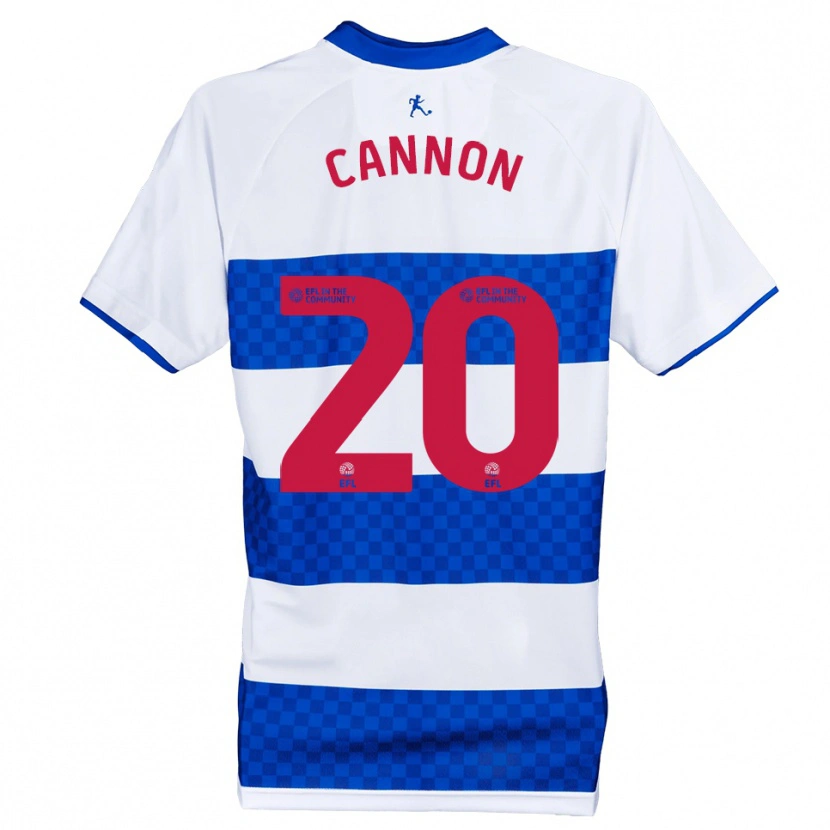 Danxen Niño Camiseta Reggie Cannon #20 Azul Blanco 1ª Equipación 2025/26 La Camisa