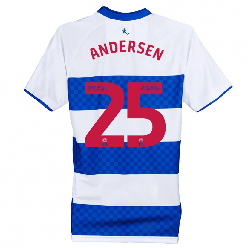 Danxen Niño Camiseta Lucas Andersen #25 Azul Blanco 1ª Equipación 2025/26 La Camisa
